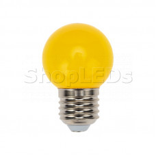 Лампа шар e27 3 LED ∅45мм - желтая