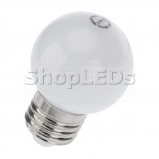 Лампа шар e27 5 LED ∅45мм - тепло-белая
